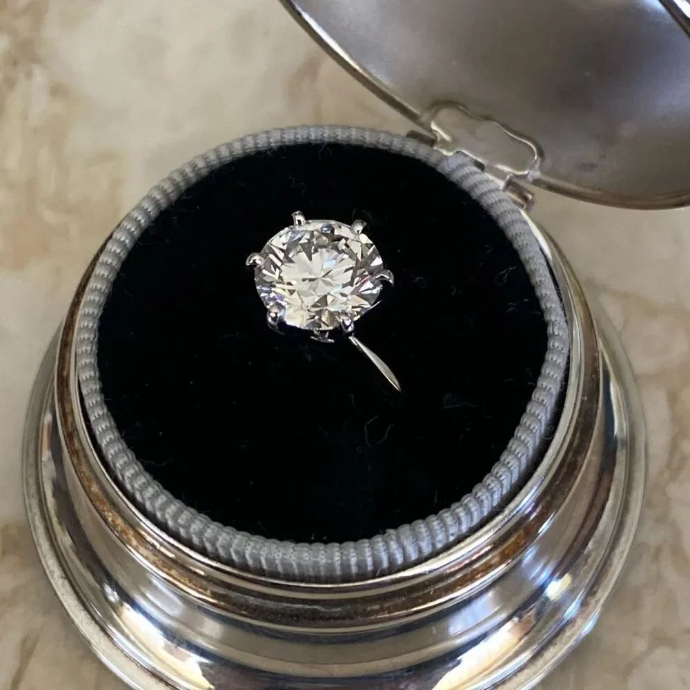 IGI 2.43 Carat Genuine Diamond Lab Grown Solitaire Ring 14K White Gold Band